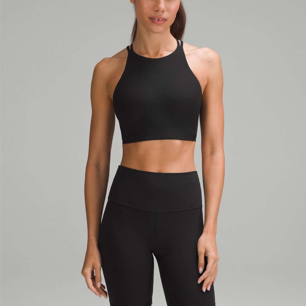SET Ribbed align set in black size 10 bra size 8 legging